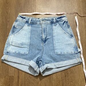 Ban jara size 7/27 cargo denim shorts cuffed 5 pockets stretchy